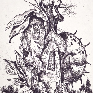 A korallcsiga háza - művészet - grafika & illusztráció - művészi nyomat - Meska.hu