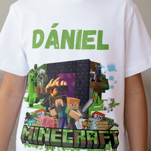 Minecraft póló névvel - Meska.hu