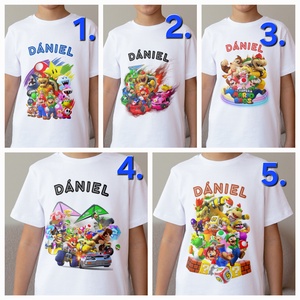 Super Mario kisfiú gyerek póló névvel - Meska.hu