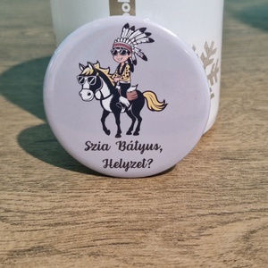 Yakari szia bátyus helyzet kitűző 2db, Esküvő, Kiegészítők, Kitűző, , MESKA