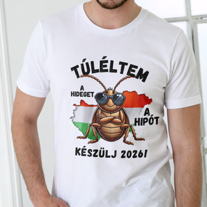 Poloska túléltem póló férfi - ruha & divat - férfi ruha - póló - Meska.hu
