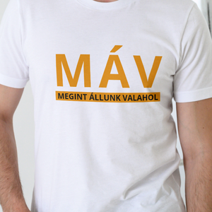 Máv megint állunk valahol póló - ruha & divat - férfi ruha - póló - Meska.hu