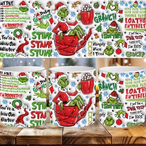 Grinch karácsonyi bögre 3d hatású, Otthon & Életmód, Konyhafelszerelés, tálalás, Tálalás, Bögre & Csésze, , MESKA