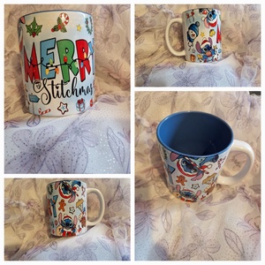 Stitch karácsonyi bögre kék belsővel , Otthon & Életmód, Konyhafelszerelés, tálalás, Tálalás, Bögre & Csésze, , MESKA