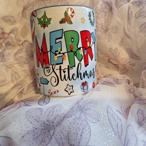 Stitch karácsonyi bögre kék belsővel  - otthon & életmód - konyhafelszerelés, tálalás - tálalás - bögre & csésze - Meska.hu