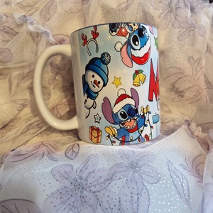 Stitch karácsonyi bögre kék belsővel  - otthon & életmód - konyhafelszerelés, tálalás - tálalás - bögre & csésze - Meska.hu