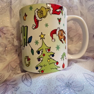 Grinch karácsonyi bögre zöld belsővel  - otthon & életmód - konyhafelszerelés, tálalás - tálalás - bögre & csésze - Meska.hu