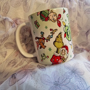 Grinch karácsonyi bögre zöld belsővel  - otthon & életmód - konyhafelszerelés, tálalás - tálalás - bögre & csésze - Meska.hu