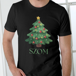 Fa-szom karácsonyi férfi póló - ruha & divat - férfi ruha - póló - Meska.hu
