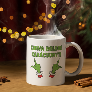 Karácsonyi vicces grinch bögre, Otthon & Életmód, Konyhafelszerelés, tálalás, Tálalás, Bögre & Csésze, , MESKA