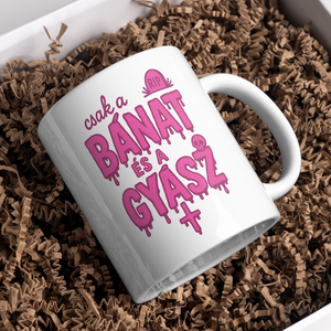 Bánat és  a gyász pink bögre - Meska.hu