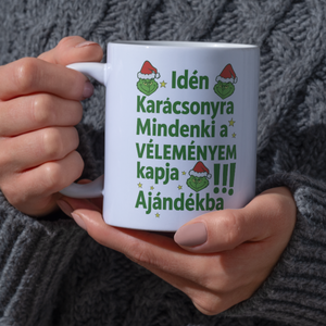 Vicces grinch bögre - Meska.hu