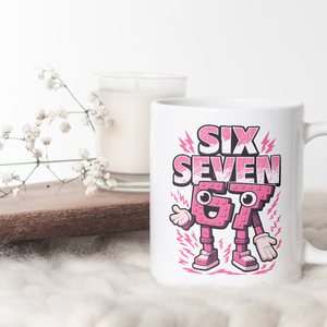 67 six seven pink bögre - Meska.hu