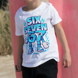 Six seven 67 gyerek polo kék/rózsaszín mintás - ruha & divat - gyerekruha - póló - Meska.hu