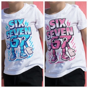 Six seven 67 gyerek polo kék/rózsaszín mintás, Ruha & Divat, Gyerekruha, Póló, , MESKA