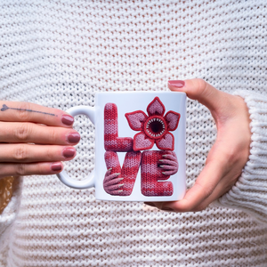 Demogorgon mintás bögre � Valentinnap Stranger Things bögre - Meska.hu