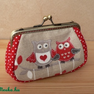 Baglyos pénztárca, Táska & Tok, Pénztárca & Más tok, Pénztárca, Női pénztárca, Varrás, Patchwork, foltvarrás, MESKA