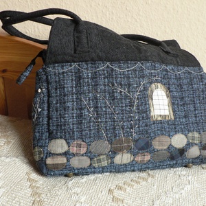 Táska házikós  /Megrendelésre/ - táska & tok - kézitáska & válltáska - kézitáska - Meska.hu