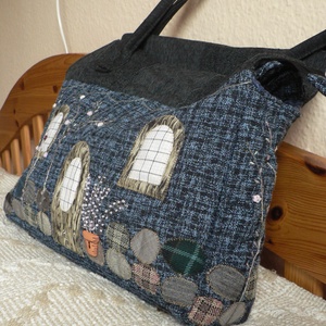 Táska házikós  /Megrendelésre/ - táska & tok - kézitáska & válltáska - kézitáska - Meska.hu