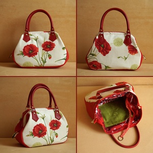 Pipacsos  nőcis táska - táska & tok - kézitáska & válltáska - kézitáska - Meska.hu