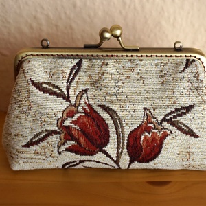 Virágos neszi , Táska & Tok, Pénztárca & Más tok, Pénztárca, Varrás, Patchwork, foltvarrás, MESKA