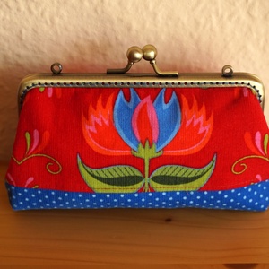 Virágos neszi , Táska & Tok, Pénztárca & Más tok, Pénztárca, Varrás, Patchwork, foltvarrás, MESKA