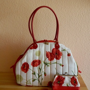 Nagy pipacsos női táska - táska & tok - kézitáska & válltáska - kézitáska - Meska.hu