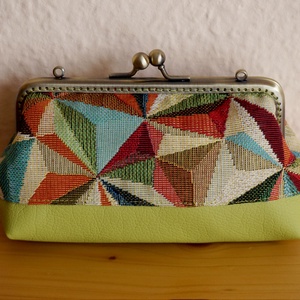  Színesen zöld neszi , Táska & Tok, Neszesszer, Varrás, Patchwork, foltvarrás, MESKA