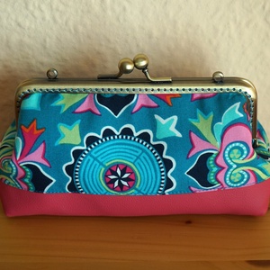 Kék-rózsaszín neszi, Táska & Tok, Neszesszer, Varrás, Patchwork, foltvarrás, MESKA