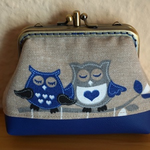 Baglyos kék pénztárca -  - Meska.hu