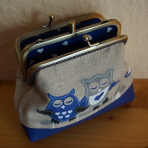 Baglyos kék pénztárca -  - Meska.hu