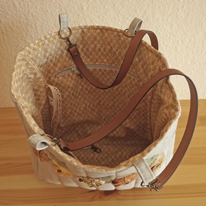 Rózsás világos kiegészítő táska - táska & tok - bevásárlás & shopper táska - shopper, textiltáska, szatyor - Meska.hu