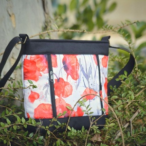 Pipacsos válltáska - táska & tok - kézitáska & válltáska - vállon átvethető táska - Meska.hu