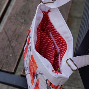 Pipacsos válltáska - táska & tok - kézitáska & válltáska - vállon átvethető táska - Meska.hu