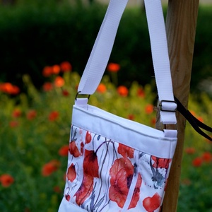 Pipacsos válltáska - táska & tok - kézitáska & válltáska - vállon átvethető táska - Meska.hu