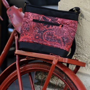 Piros mintás válltáska - táska & tok - kézitáska & válltáska - vállon átvethető táska - Meska.hu