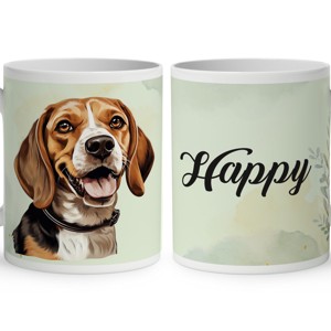 Névvel kérhető - Beagle portré mintás bögre, Otthon & Életmód, Konyhafelszerelés, tálalás, Tálalás, Bögre & Csésze, , MESKA