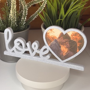 Egyedi Fotókeret Love Felirattal - otthon & életmód - dekoráció - asztal és polc dekoráció - asztaldísz - Meska.hu