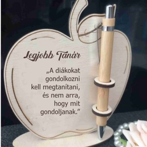 Ballagási ajándék tanároknak- tolltartó feliratozva alma - Meska.hu