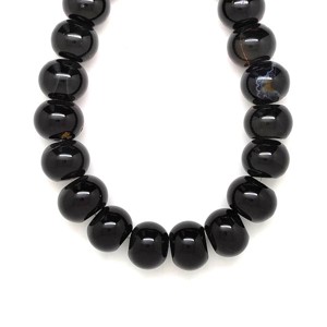 Onix lencse 16x12mm ékszerkészítő alapanyag (füzér), Kellékek & szerszámok, Ásvány alapanyag, Ásványfüzér, , MESKA