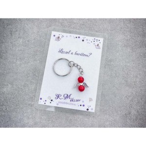 Leszel a barátom piros angyal medálos kulcstartó, Táska & Tok, Kulcstartó & Táskadísz, Kulcstartó, , MESKA