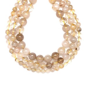 Rutilkvarc golyó AB 8-9mm  ékszerkészítő alapanyag (füzér), Kellékek & szerszámok, Ásvány alapanyag, Ásványfüzér, , MESKA