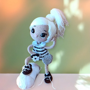 Mimi-duo baba  2 az 1-ben amigurumi, mozgatható vázzal, Játék & Sport, Baba & babaház, Baba, Horgolás, Baba-és bábkészítés, MESKA