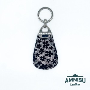 Ezüst - fekete virág mintás csepp alakú swarovski köves kulcstartó H8029 - táska & tok - kulcstartó & táskadísz - kulcstartó - Meska.hu