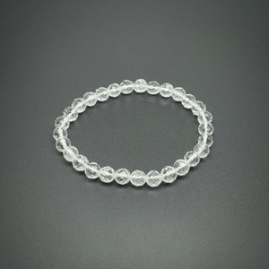 Hegyikristály fazettált golyó karkötő 6-7mm, Ékszer, Karkötő, Ásványkarkötő, , MESKA