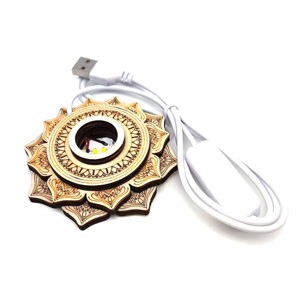 Lámpa fa talpas USB lótusz szinváltós 8cm, Kellékek & szerszámok, Ásvány alapanyag, Ásvány lámpa, , MESKA