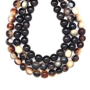 Szaru sötét golyó 11-12mm  ékszerkészítő alapanyag (füzér), Kellékek & szerszámok, Ásvány alapanyag, Ásványfüzér, , MESKA