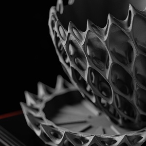 A sötétség eleganciája � Parametrikus Design Kaspó - otthon & életmód - virágdekoráció - virágtartó - kaspó - Meska.hu
