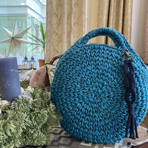 Azúrkék Füles crossbody táska - Meska.hu