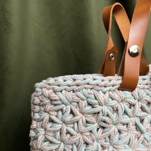 Jázmin mintás shopper táska - táska & tok - kézitáska & válltáska - kézitáska - Meska.hu